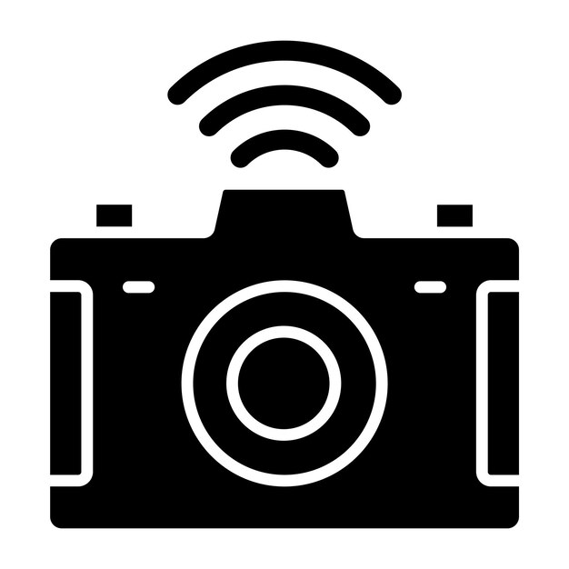Diseño vectorial Estilo del icono de la cámara inteligente
