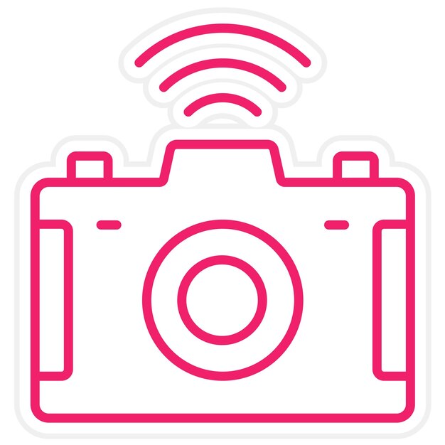 Diseño vectorial Estilo del icono de la cámara inteligente