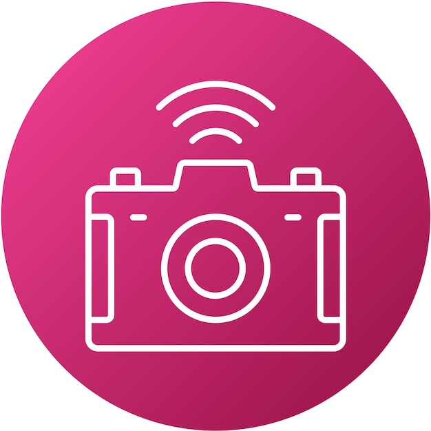 Diseño vectorial Estilo del icono de la cámara inteligente