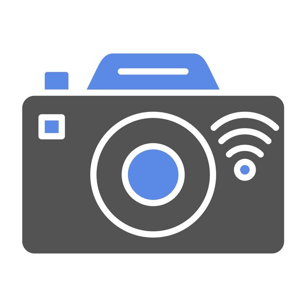 Diseño vectorial Estilo del icono de la cámara inteligente