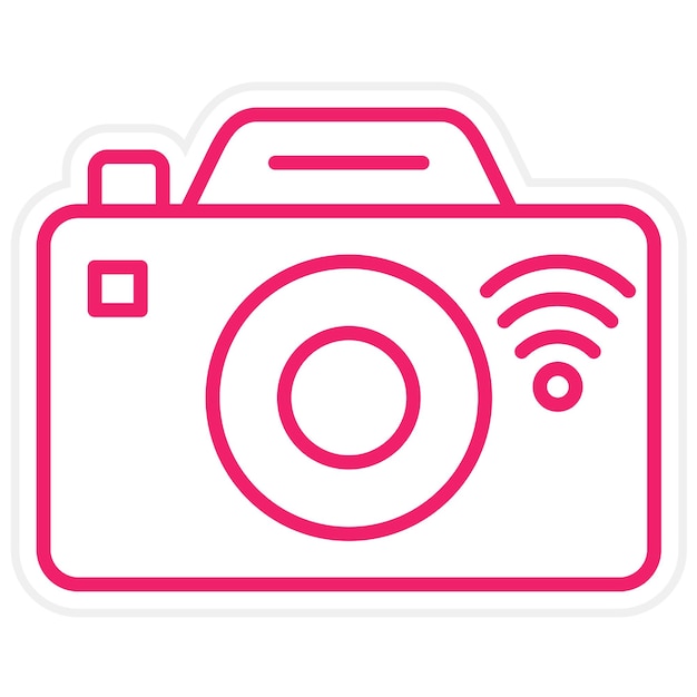 Diseño vectorial Estilo del icono de la cámara inteligente