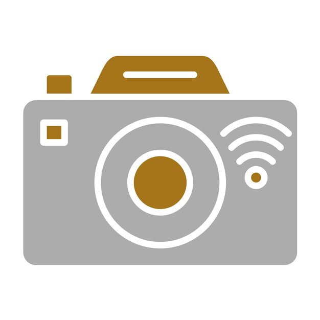 Diseño vectorial Estilo del icono de la cámara inteligente