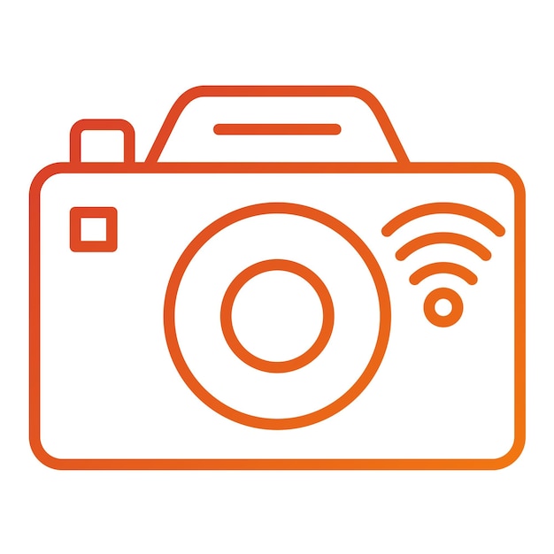 Diseño vectorial Estilo del icono de la cámara inteligente