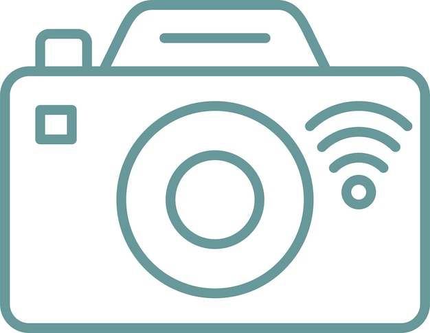 Diseño vectorial Estilo del icono de la cámara inteligente
