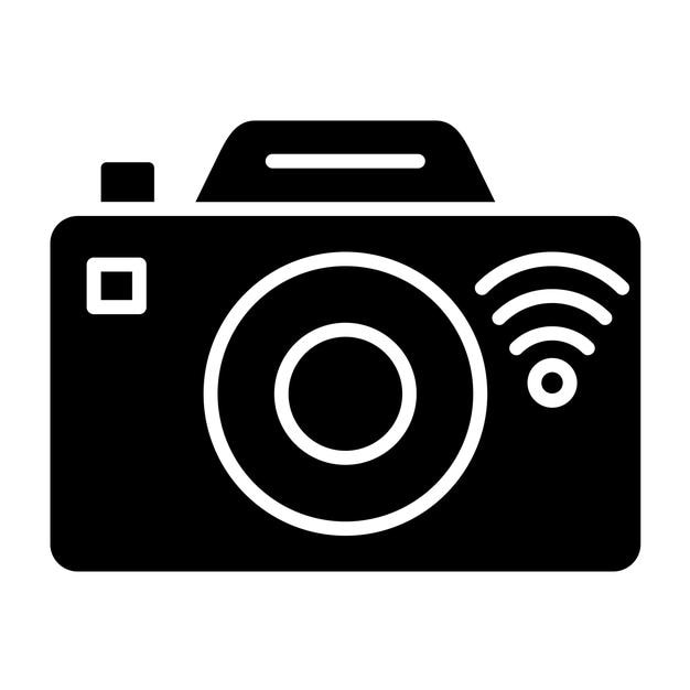 Diseño vectorial Estilo del icono de la cámara inteligente