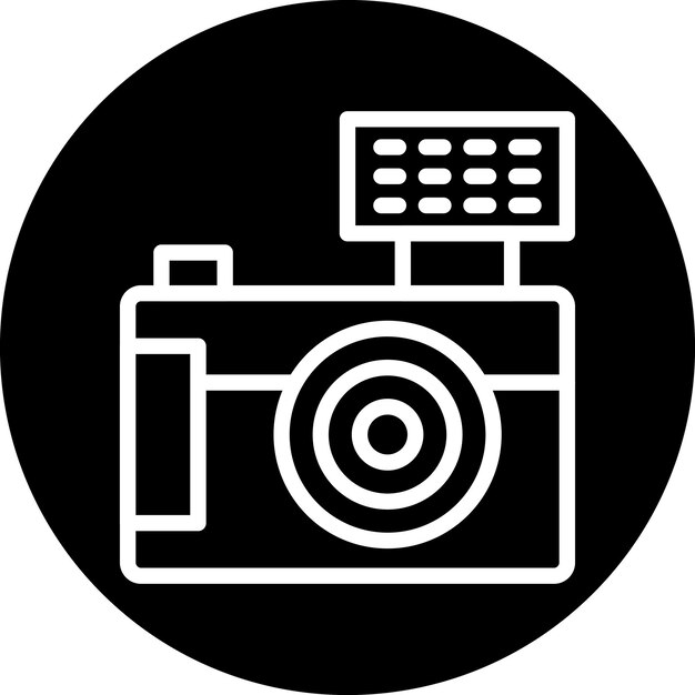 Diseño vectorial Estilo del icono de la cámara LED