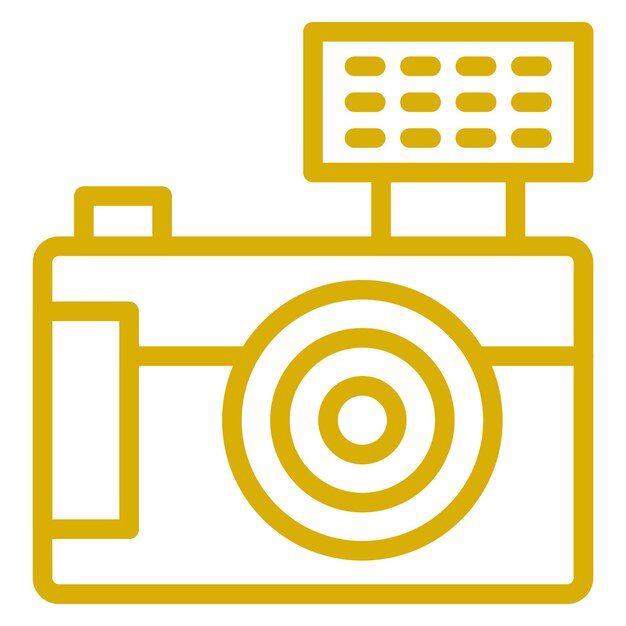 Diseño vectorial Estilo del icono de la cámara LED