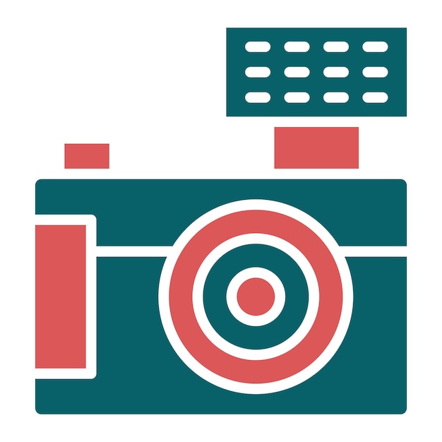 Diseño vectorial Estilo del icono de la cámara LED