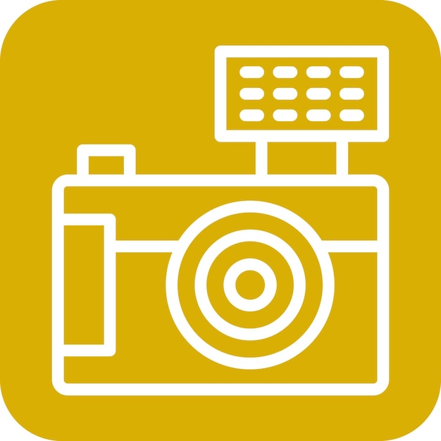 Diseño vectorial Estilo del icono de la cámara LED