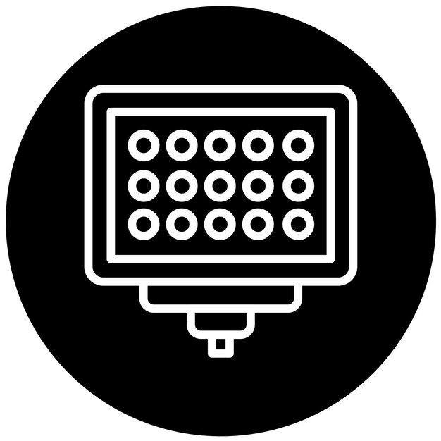 Diseño vectorial Estilo del icono de la cámara LED