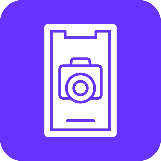 Vector diseño vectorial estilo del icono de la cámara móvil