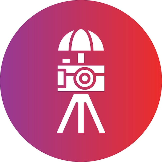 Diseño vectorial Estilo del icono de la cámara paraguas