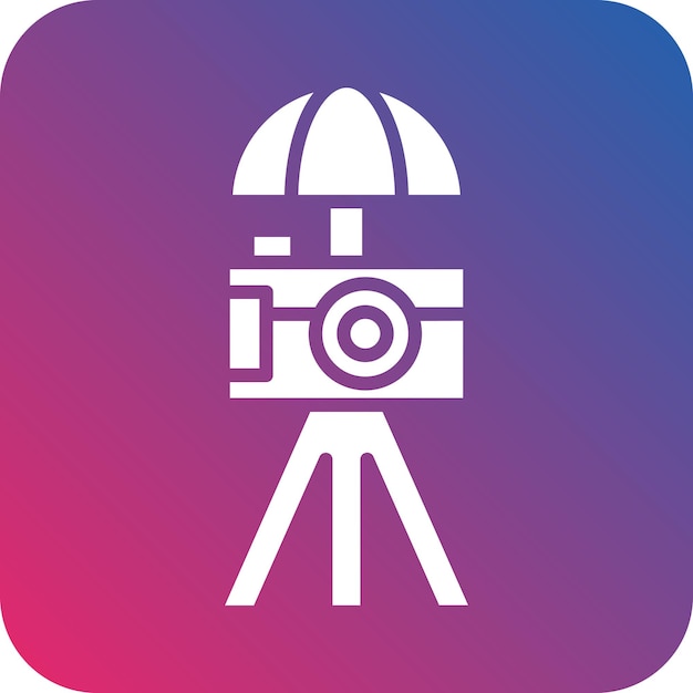 Diseño vectorial Estilo del icono de la cámara paraguas