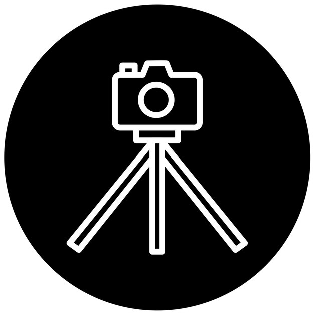 Diseño vectorial Estilo del icono de la cámara paraguas