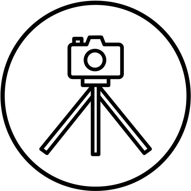 Diseño vectorial Estilo del icono de la cámara paraguas