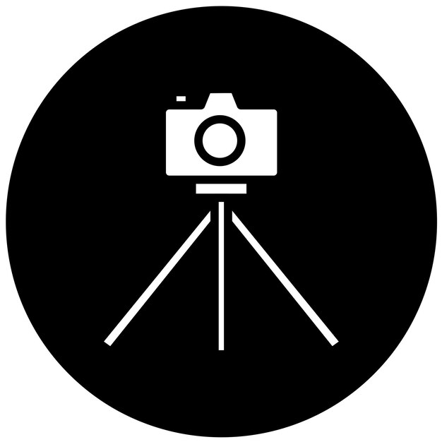 Diseño vectorial Estilo del icono de la cámara paraguas
