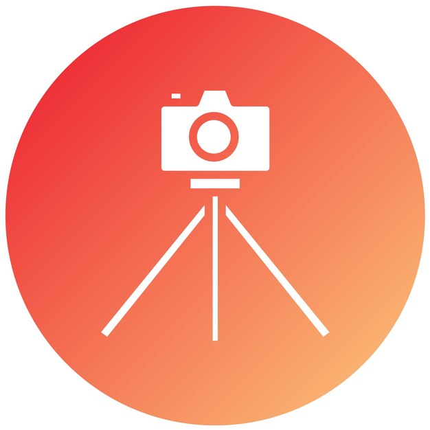 Diseño vectorial Estilo del icono de la cámara paraguas