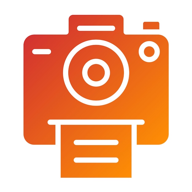 Diseño vectorial Estilo del icono de la cámara Polaroid