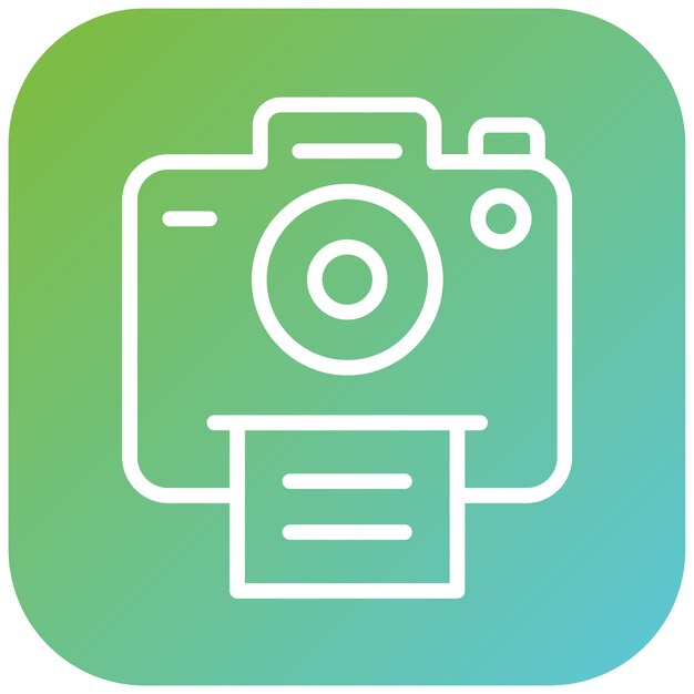Diseño vectorial Estilo del icono de la cámara Polaroid