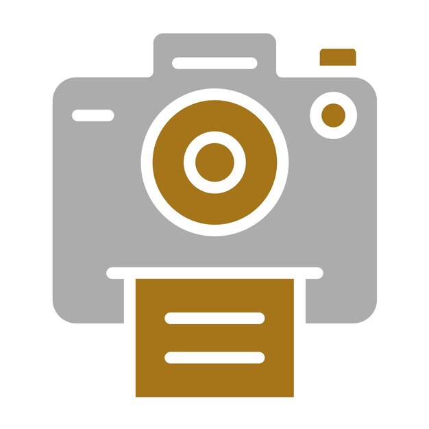 Diseño vectorial Estilo del icono de la cámara Polaroid