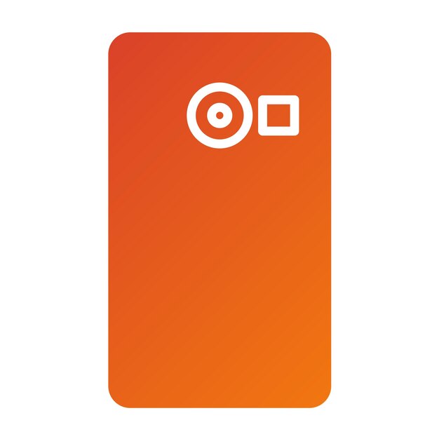 Diseño vectorial del estilo del icono de la cámara del teléfono