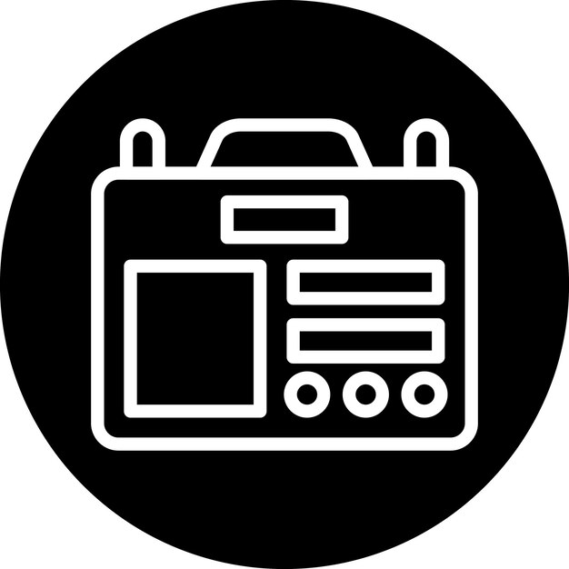 Diseño vectorial Estilo del icono de la cámara trasera