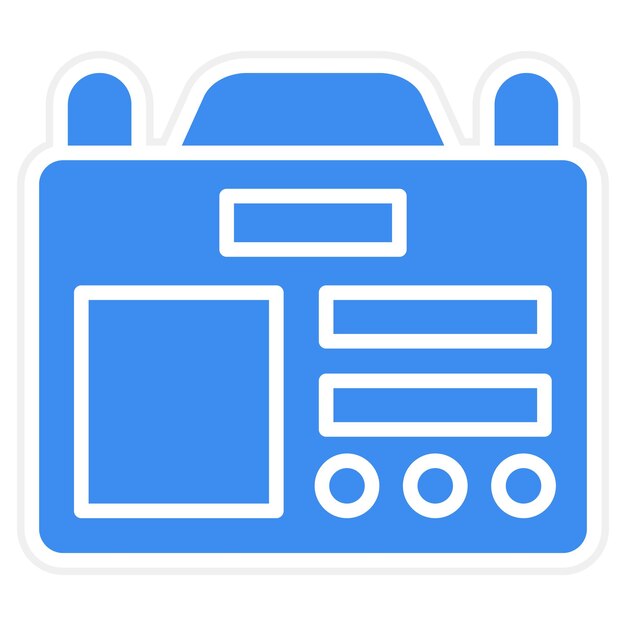 Diseño vectorial Estilo del icono de la cámara trasera