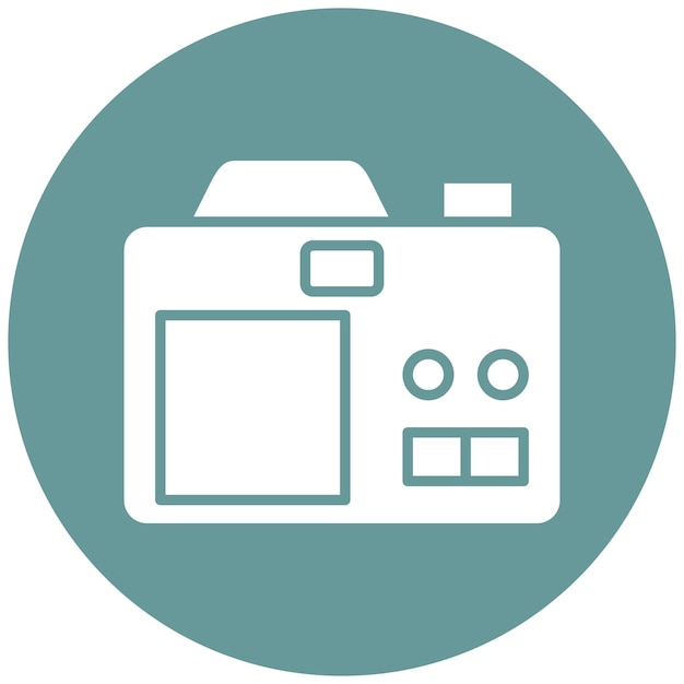 Diseño vectorial Estilo del icono de la cámara trasera