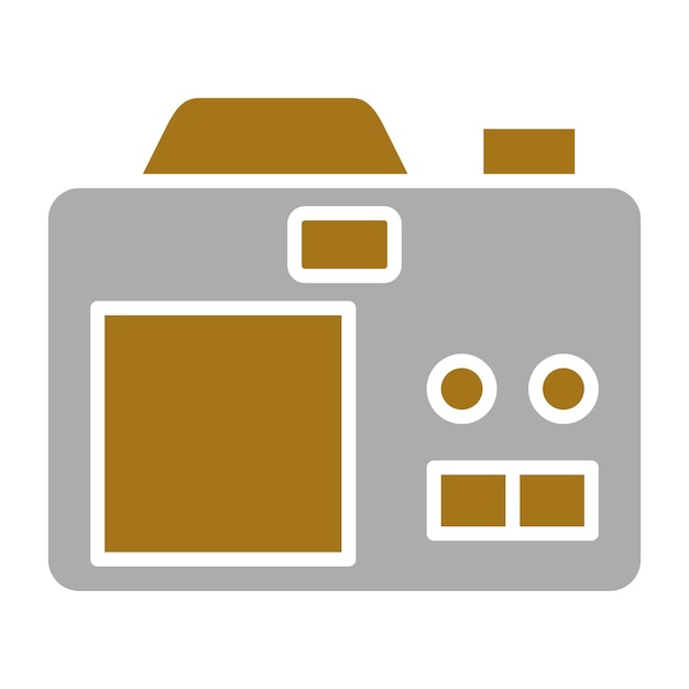 Diseño vectorial Estilo del icono de la cámara trasera