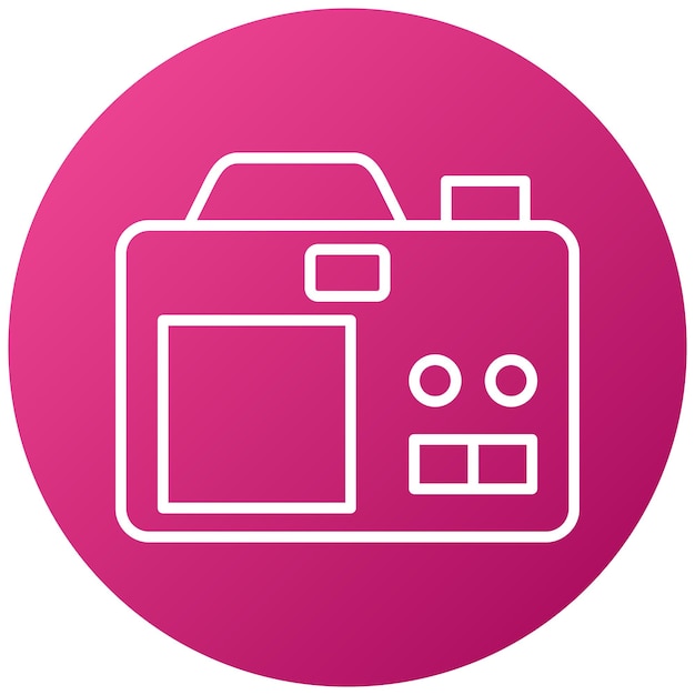 Diseño vectorial Estilo del icono de la cámara trasera