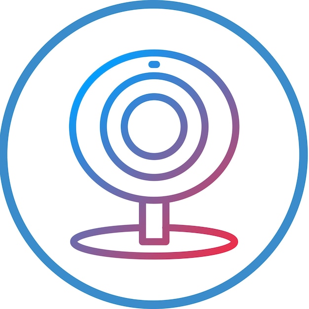 Diseño vectorial del estilo del icono de la cámara web