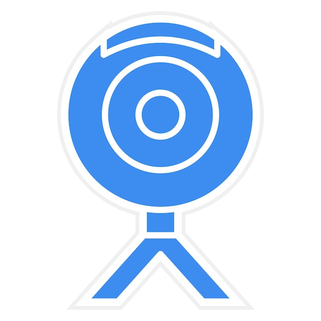 Diseño vectorial del estilo del icono de la cámara web