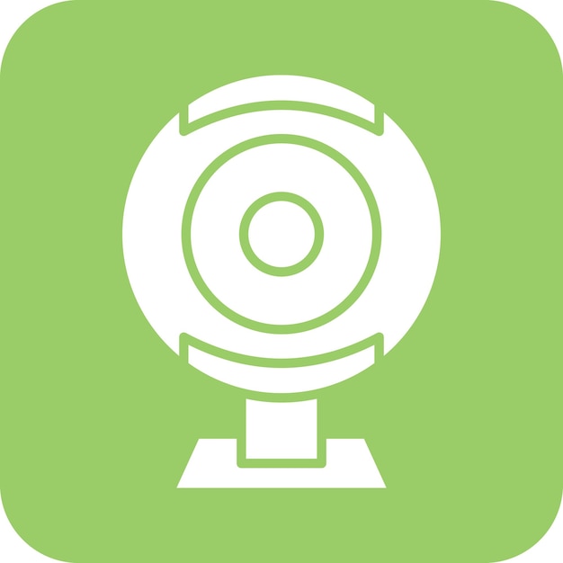 Diseño vectorial del estilo del icono de la cámara web