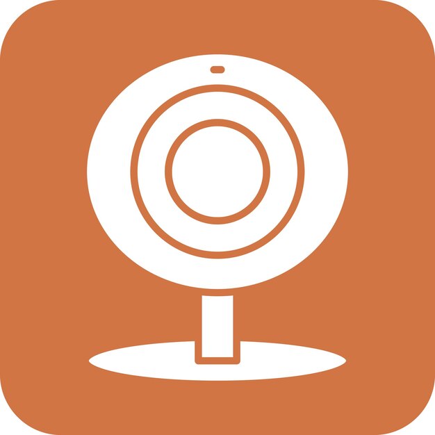 Diseño vectorial del estilo del icono de la cámara web