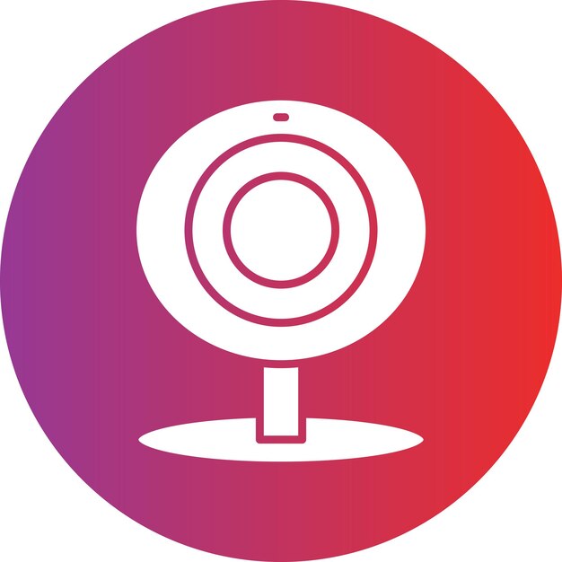Diseño vectorial del estilo del icono de la cámara web