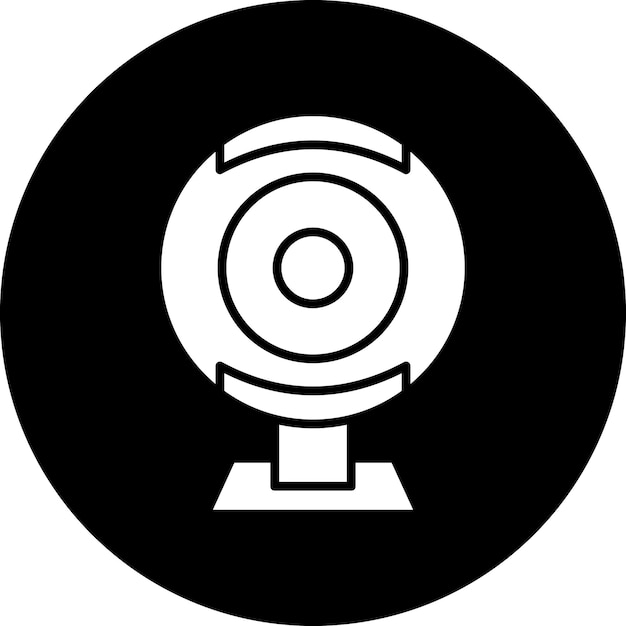 Diseño vectorial del estilo del icono de la cámara web