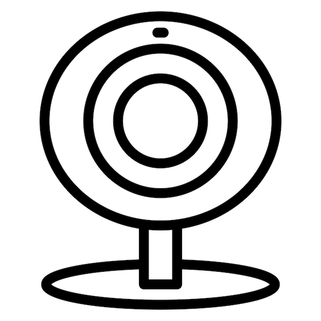 Diseño vectorial del estilo del icono de la cámara web