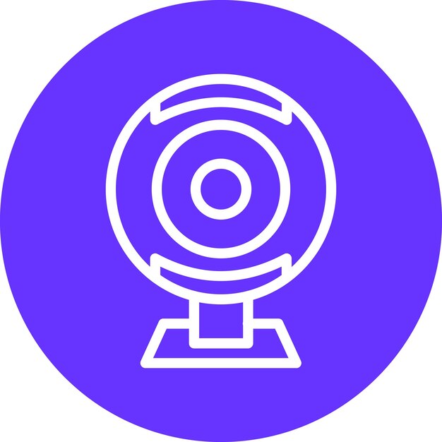 Diseño vectorial del estilo del icono de la cámara web