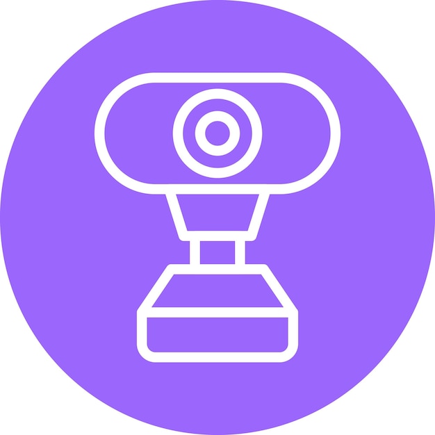 Diseño vectorial del estilo del icono de la cámara web