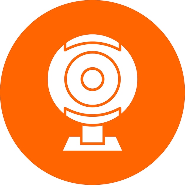 Diseño vectorial del estilo del icono de la cámara web