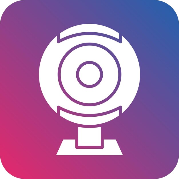Diseño vectorial del estilo del icono de la cámara web