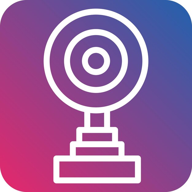 Diseño vectorial del estilo del icono de la cámara web