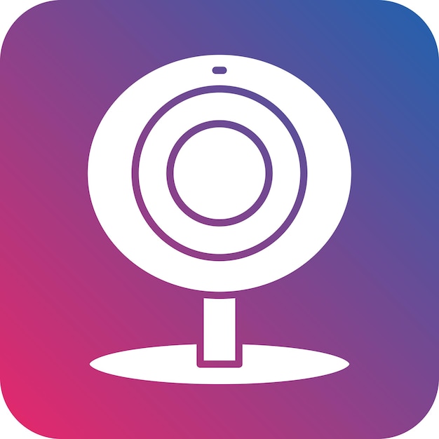 Diseño vectorial del estilo del icono de la cámara web