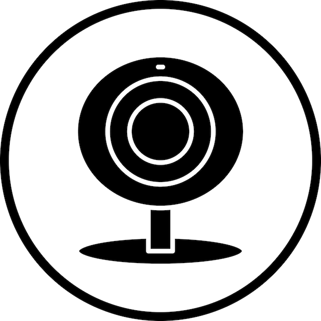 Diseño vectorial del estilo del icono de la cámara web