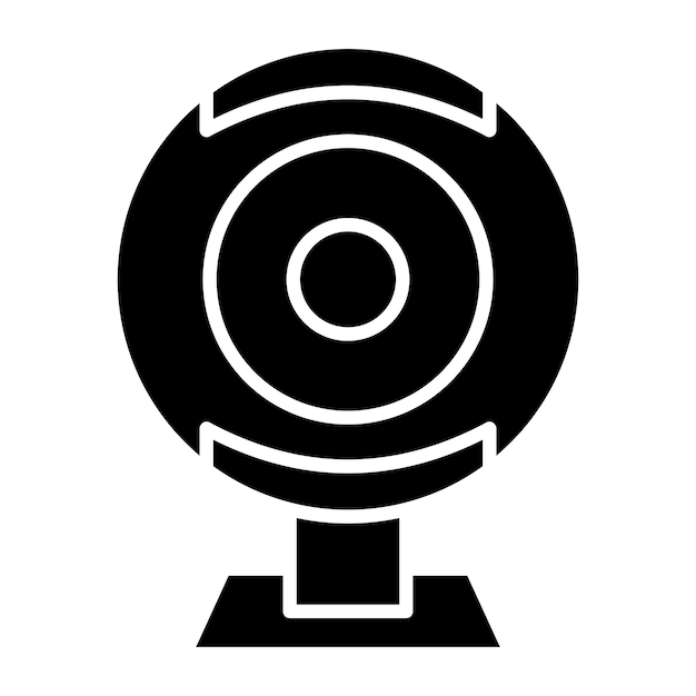 Diseño vectorial del estilo del icono de la cámara web