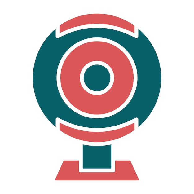 Diseño vectorial del estilo del icono de la cámara web