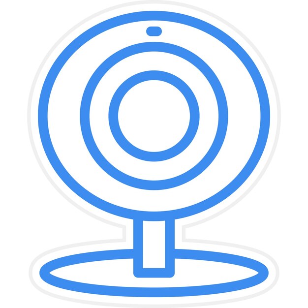 Diseño vectorial del estilo del icono de la cámara web