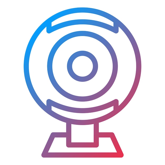 Diseño vectorial del estilo del icono de la cámara web