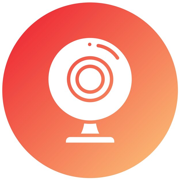 Diseño vectorial del estilo del icono de la cámara web