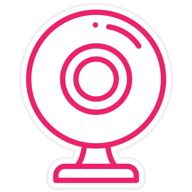 Diseño vectorial del estilo del icono de la cámara web